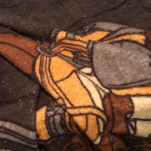 Brown and Gray Graphic Blanket